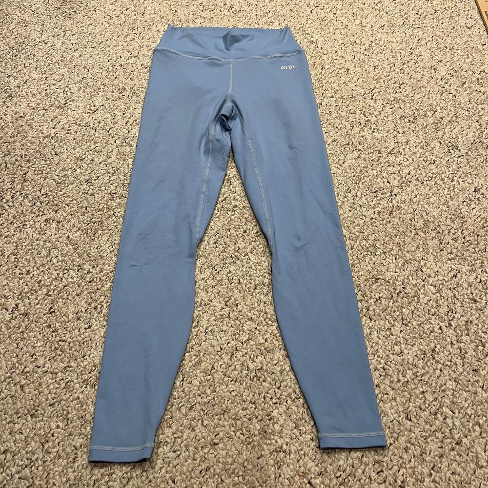 Aybl Staple Leggings Slate Blue High Waist M Athleisure Gym Workout Casual